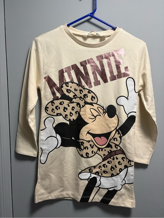H&M Other - NWOT H&M/Disney  Minnie Mouse Sweatshirt Dress With Pink Foil Letters Girls Sz 8